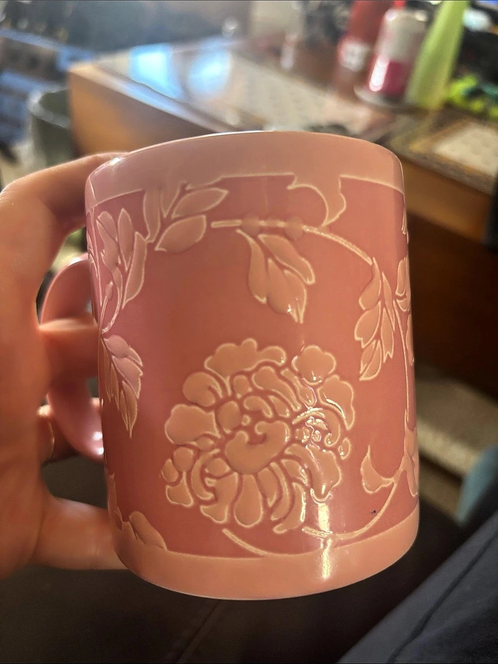 Vintage waechtersbach pink Floral Mug